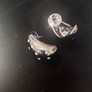 Silver Curved Earrings